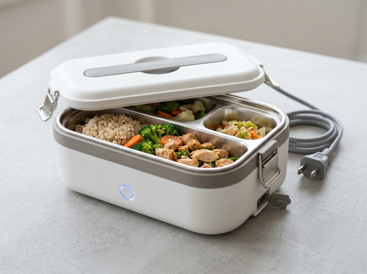 80W PTC Electric Food Warmer & Heated Lunch Box (1.5L)