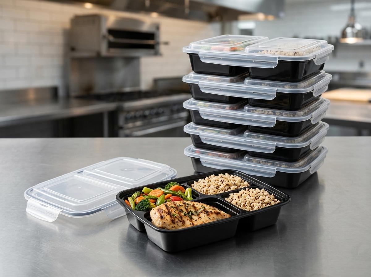 Commercial Portion Control Meal Prep Containers (15-Pack)