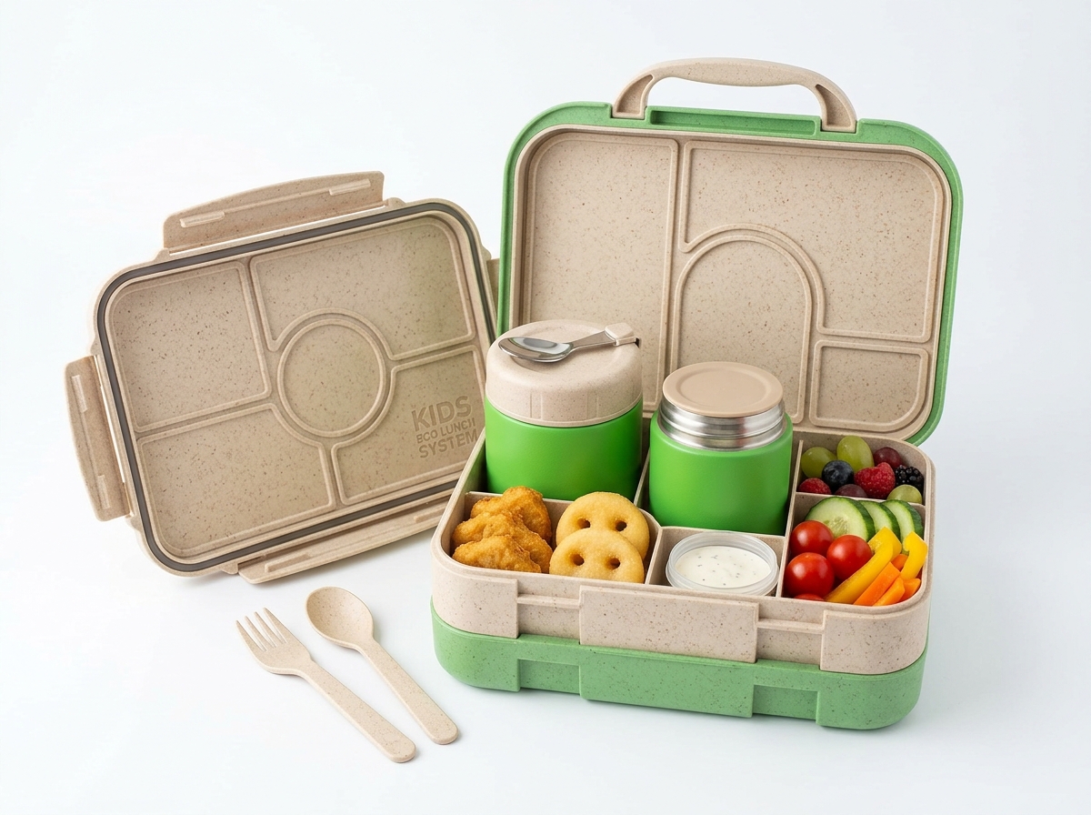 Dual-Temp Hybrid Hot/Cold Thermal Bento Lunch Box (1,200ml)