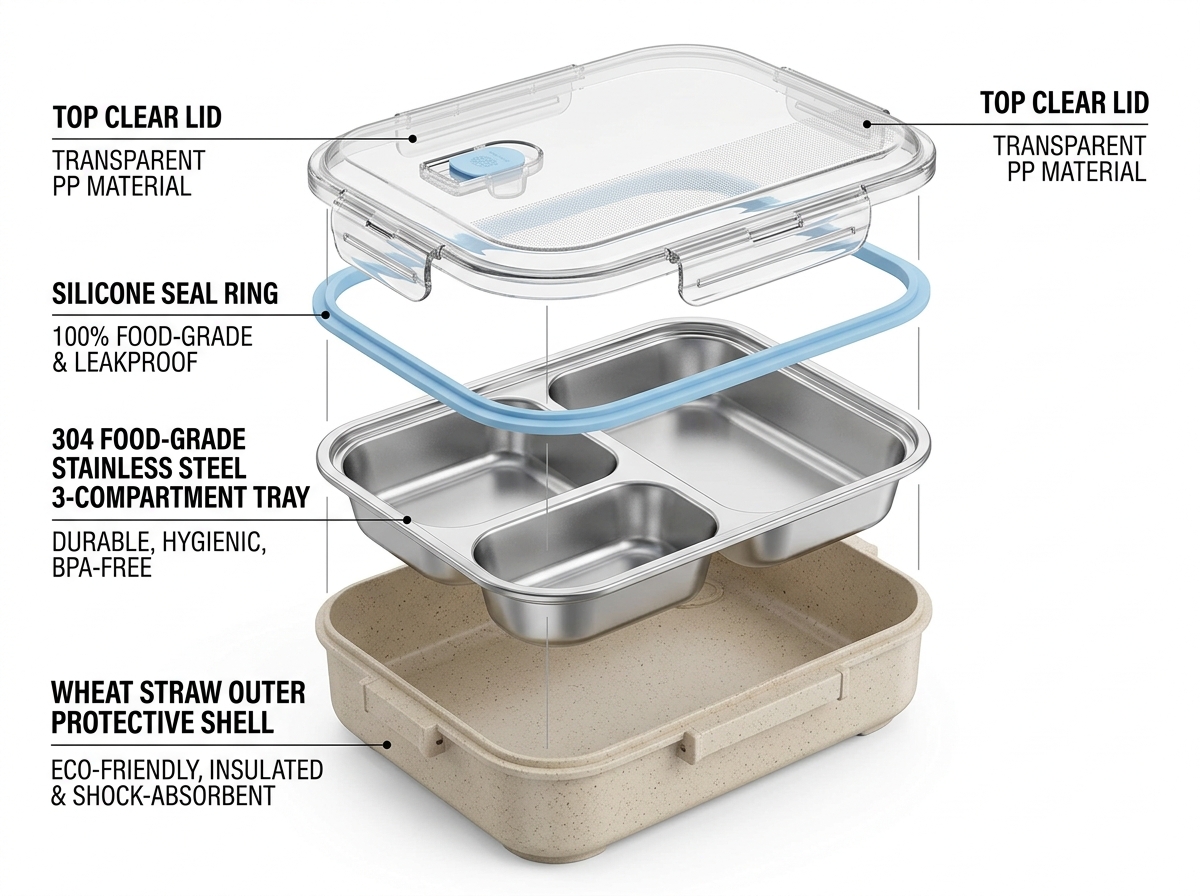 Metal Stall Bento Box with Infill Warming Base (800ml)