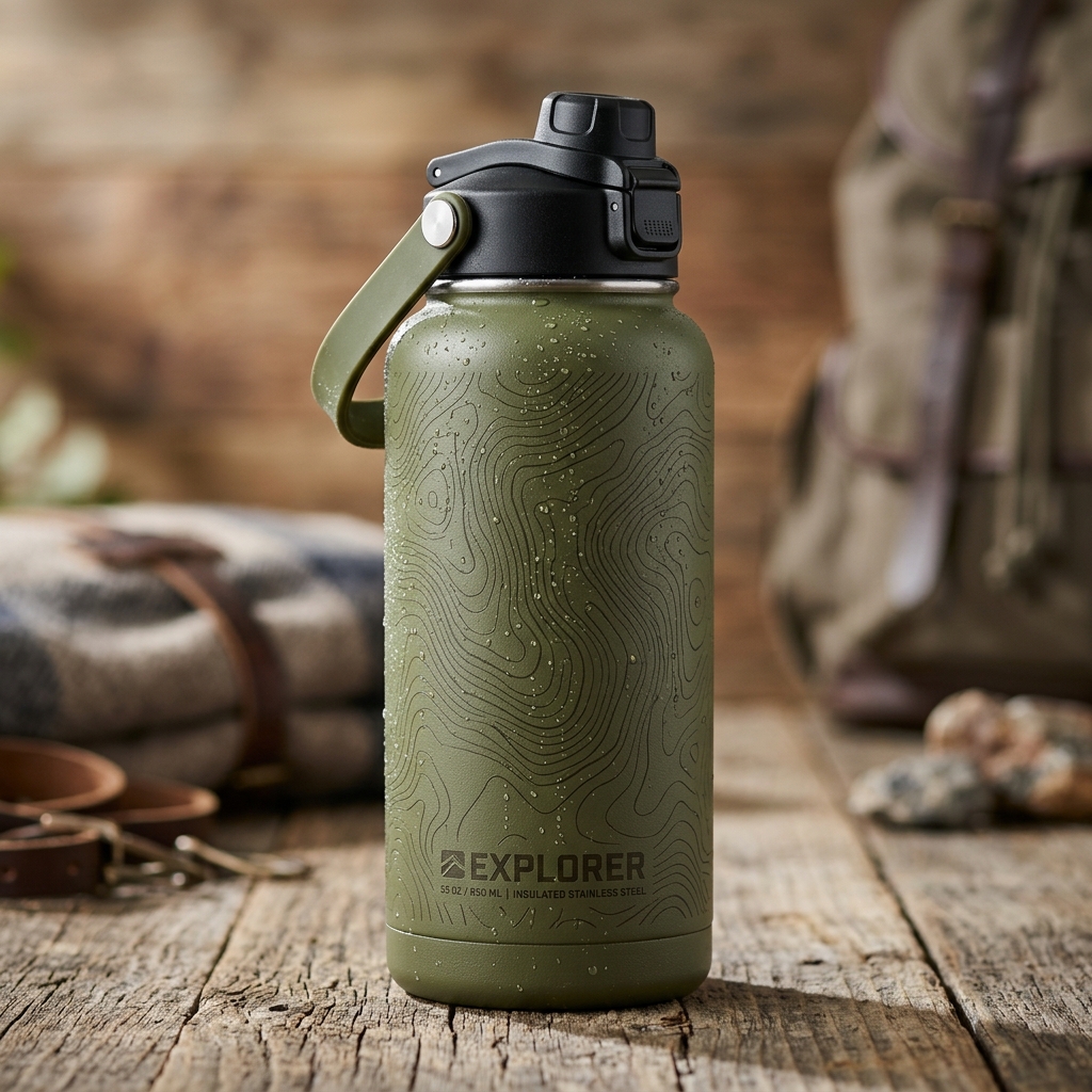 32 oz Wide-Mouth SUS 304 Insulated Explorer Sports Flask with Chug Cap (950ml)