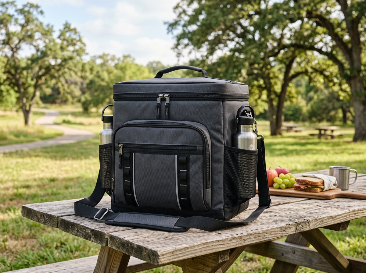 Large Multi-Pocket Meal Prep Cooler Bag (15L)