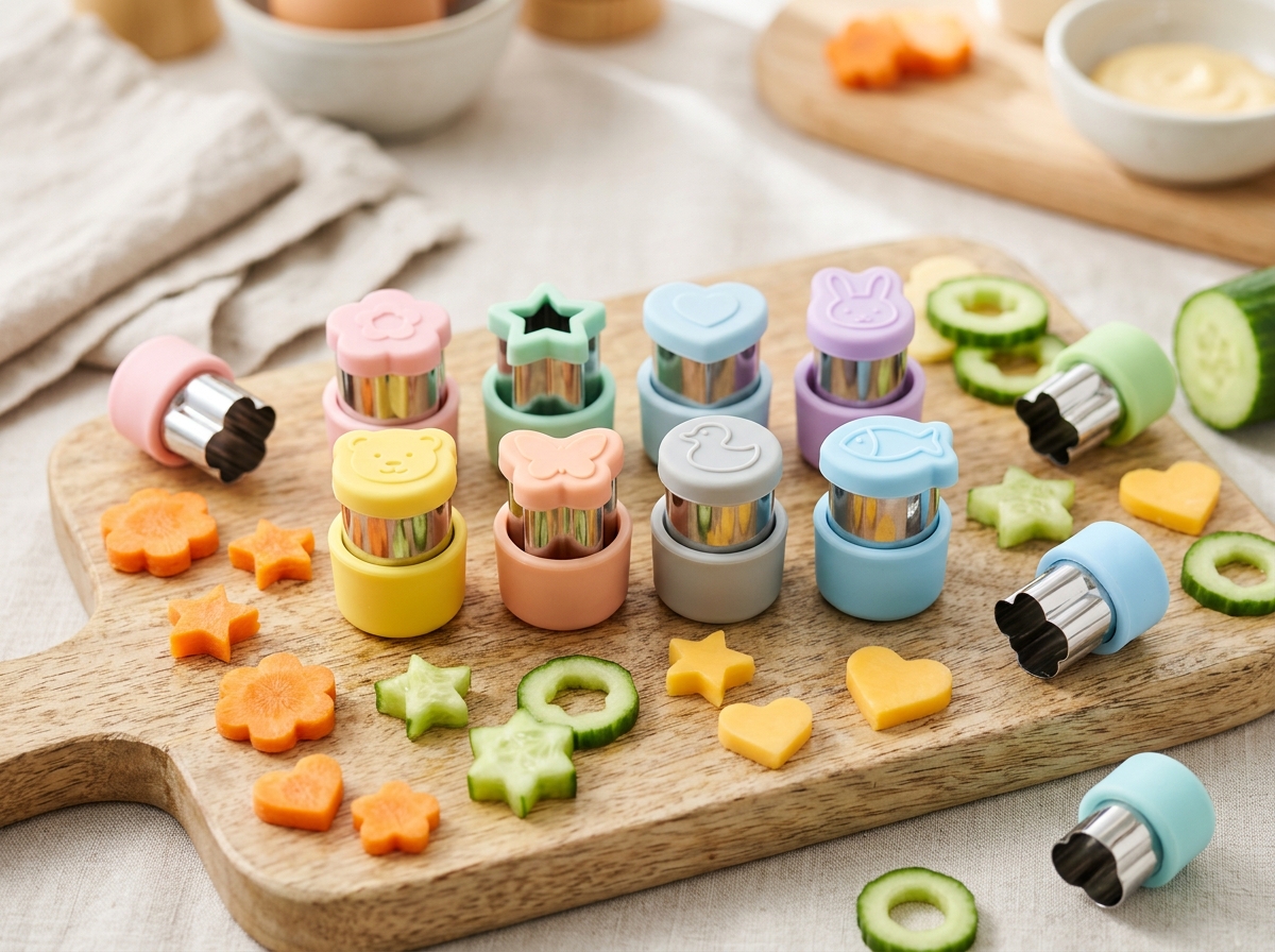 Stainless Steel Creative Vegetable & Fruit Embossing Stamp Cutters (8-Pack)